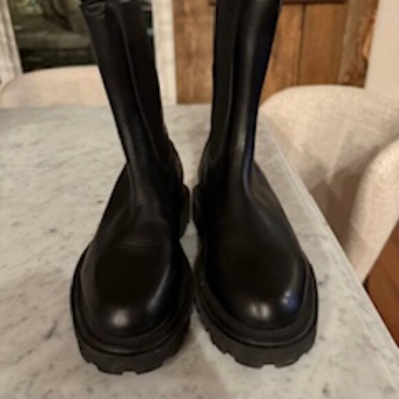 All Saints Lug Sole Hallie Stretch Ankle Boots, Black - Picture 8 of 10